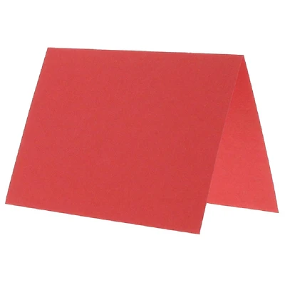 JAM Paper A1 Red Linen Blank Foldover Cards, 100ct.
