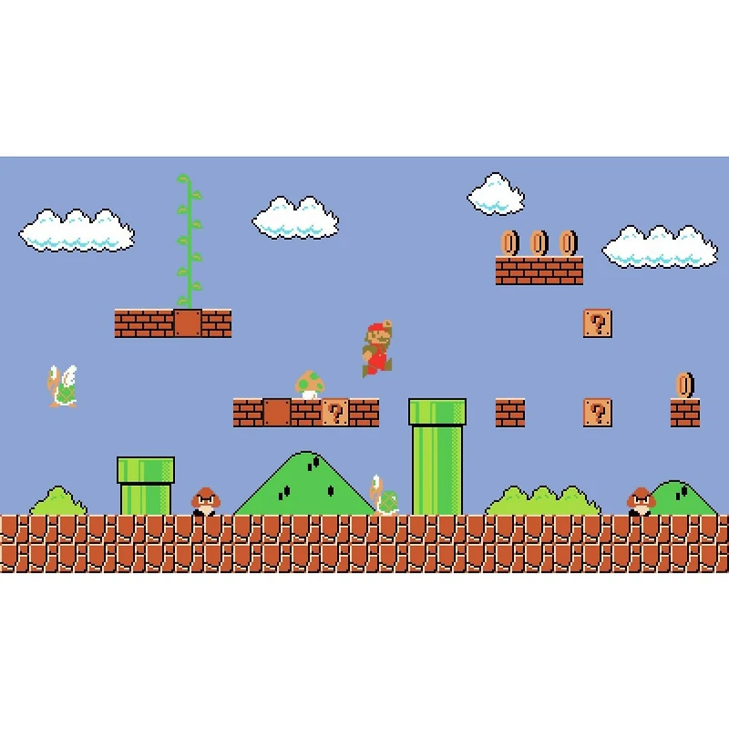 RoomMates Super Mario™ Retro XL Chair Rail Prepasted Mural