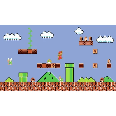 RoomMates Super Mario™ Retro XL Chair Rail Prepasted Mural