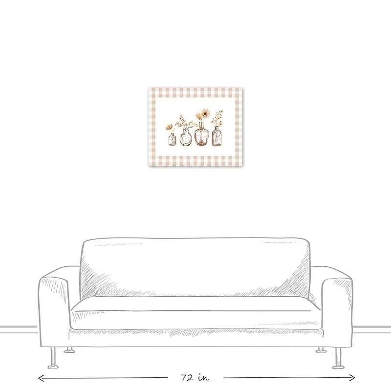 Amber Flower Jar Still 20" x 24" Canvas Wall Art