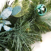 24" Ball Ornaments & Poinsettias Artificial Wreath