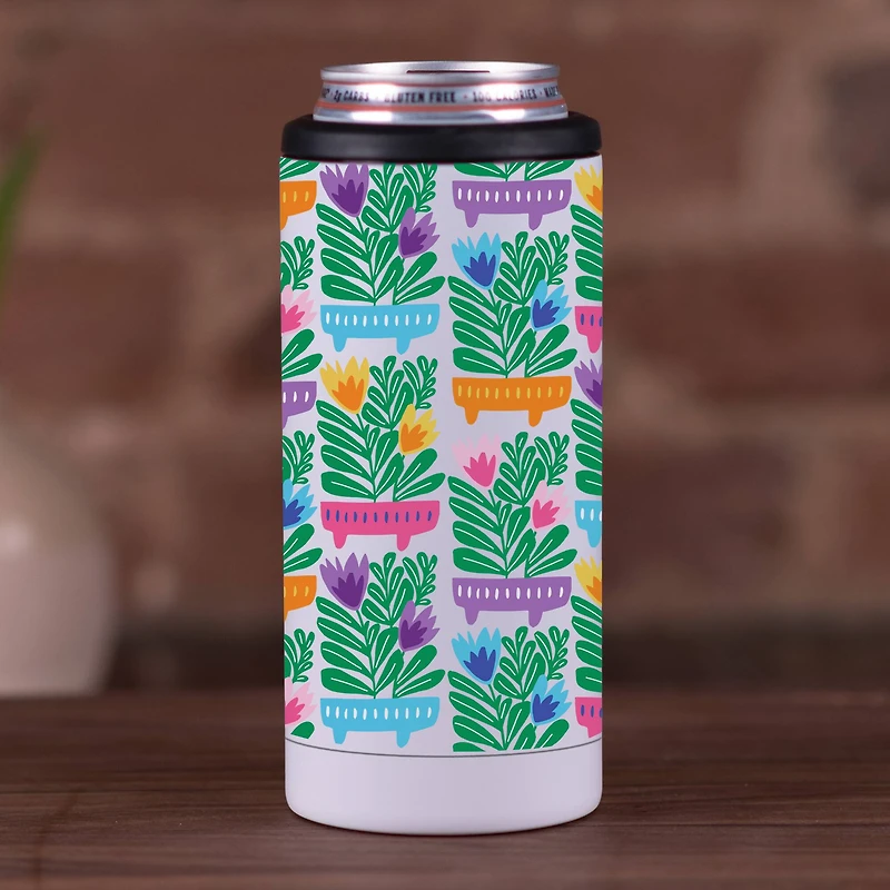 12oz. Mod Flower Pot Pattern Koozie