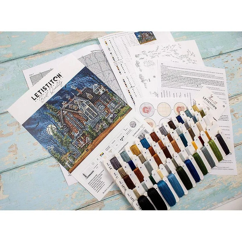 Letistitch Decorating the Haunted House Counted Cross Stitch Kit