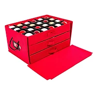 Santa's Bag 72ct. 4" Christmas Ornament Storage Box with Drawers