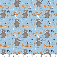 Eugene Textiles Blue Mountain Friends Flannel
