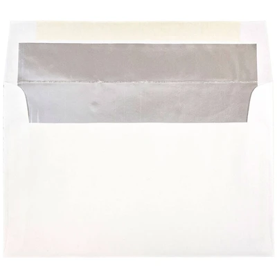 JAM Paper A10 Silver Foil Lined Invitation Envelopes