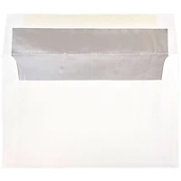JAM Paper A10 Silver Foil Lined Invitation Envelopes