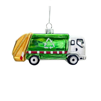 4.25" Garbage Truck Glass Ornament by Ashland®