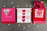 DII® Valentines Day Embroidered Dishtowels, 3ct.