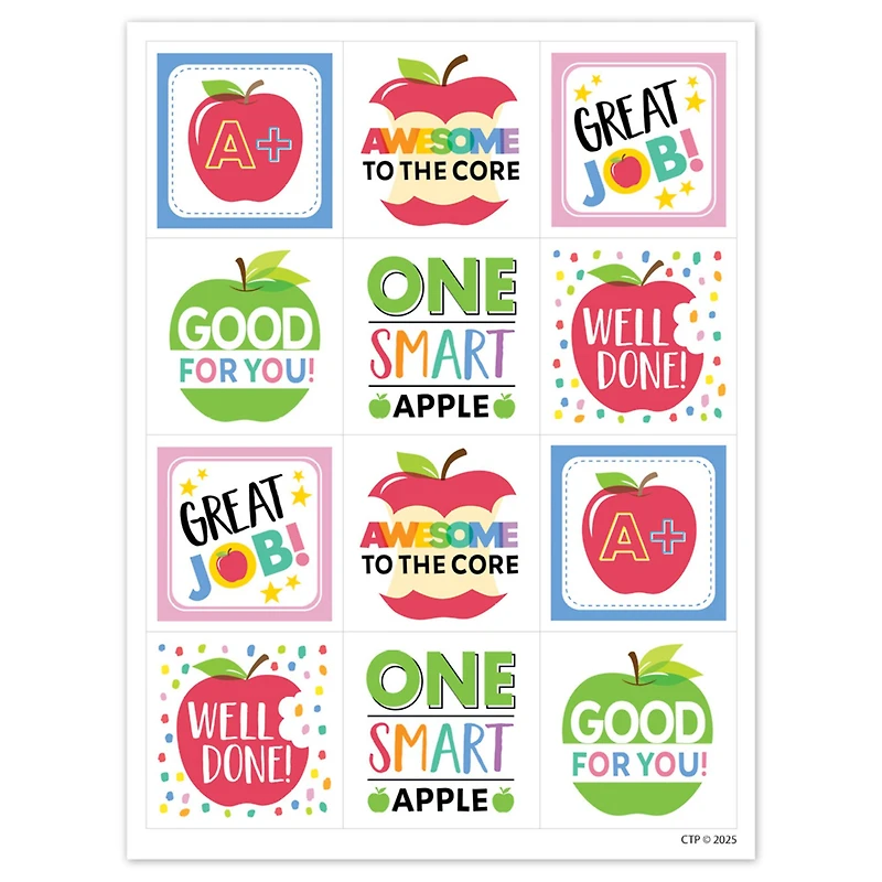 Creative Teaching Press® Apple Time Apple Reward Stickers, 6 Packs of 360