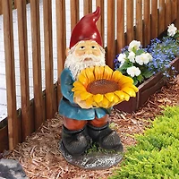 Design Toscano 11.5" Sunflower Sammy the Garden Gnome Statue