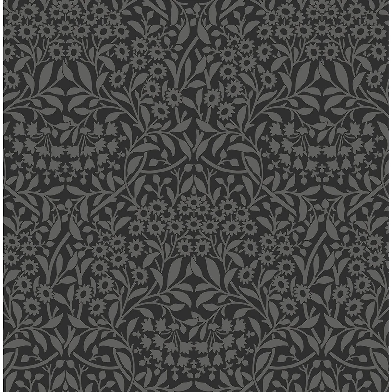 NuWallpaper Charcoal Darcy Peel & Stick Wallpaper