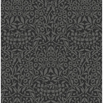 NuWallpaper Charcoal Darcy Peel & Stick Wallpaper