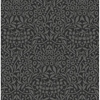 NuWallpaper Charcoal Darcy Peel & Stick Wallpaper