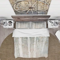 Designart 'A Woodland Walk into the Forest V' Farmhouse Bedding Set - Duvet Cover & Shams