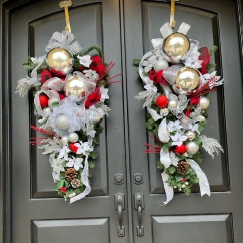 60" Canadian Pine Christmas Teardrop Swag