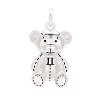 Silver Plated Teddy Bear Charm by Bead Landing™