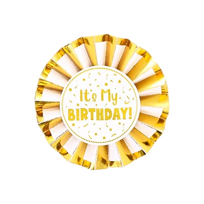 2.75" Gold It's My Birthday Badge by Celebrate It™