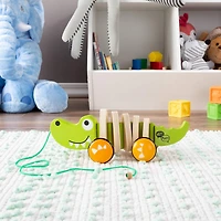 Toy Time Old Fashioned Alligator Wooden Pull Toy