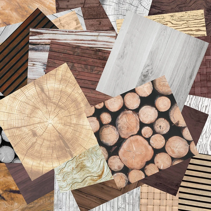 6" x 6" Wood Textures Paper Pad by Recollections™, 48 Sheets
