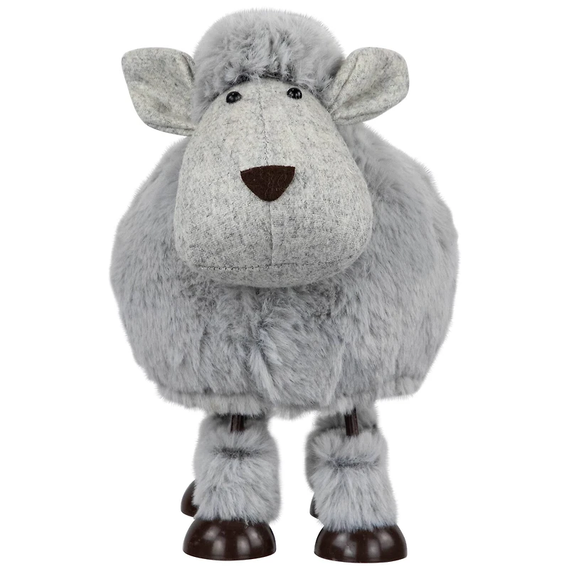 7.5" Gray Bouncing Sheep Plush Easter Figure