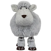 7.5" Gray Bouncing Sheep Plush Easter Figure