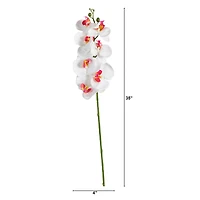 35" White Orchid Flower Stems, 3ct.