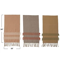Hello Honey® Striped Cotton Tea Towels with Fringe Set