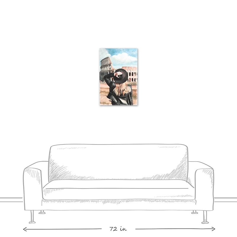 Women Coliseum Painterly Canvas Wall Art