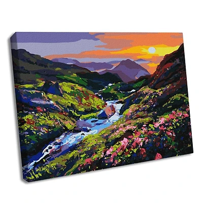 Ideyka Sunrise in the Mountains Painting by Numbers Kit