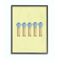 Stupell Industries The Beach Boys Minimalist Illustration Black Framed Wall Art