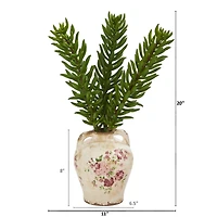 20" Succulent Plant in Floral Jar