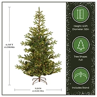 6.5ft. Pre-Lit Feel-Real® Norwegian Spruce Artificial Christmas Tree, Clear Lights