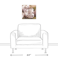 Home Is Where Your Story Begins 16" x 16" Canvas Wall Art
