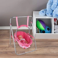2-in-1 Baby Doll Swing and Carrier Toy Set