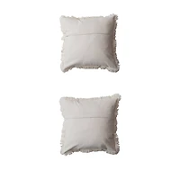 Hello Honey® White Christmas Tree & Snowflake Woven Cotton Linen Pillow Set
