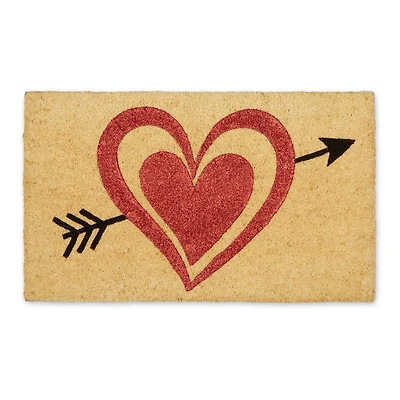 DII® Glitter Heart Bow & Arrow Doormat