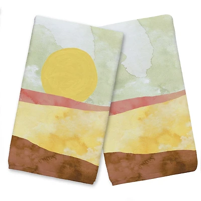 Boho Landscape 16" x 25" Tea Towel - Set of 2