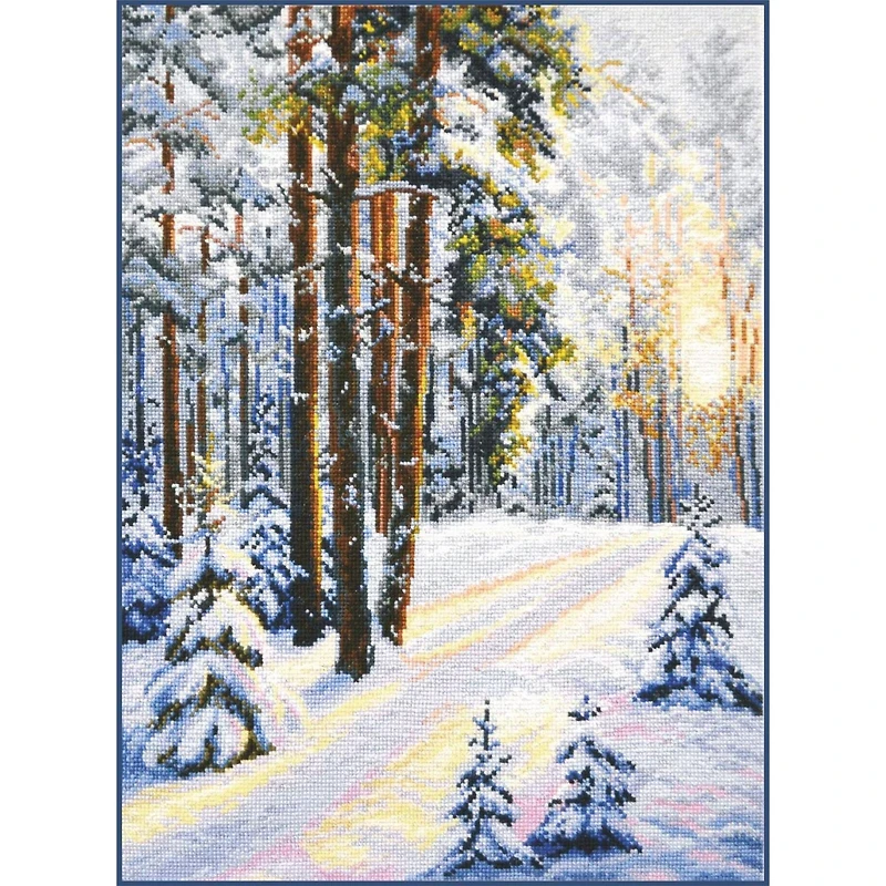 Oven A Winter Road Cross Stitch Kit