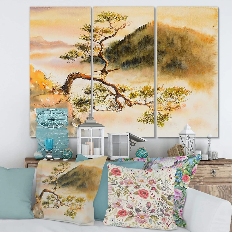 Designart - Curved Pine Tree On The Top of Sokolica Peak