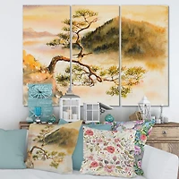 Designart - Curved Pine Tree On The Top of Sokolica Peak