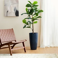 Glitzhome® 22.5" Turquoise Faux Ceramic Textured Planters, 2ct.