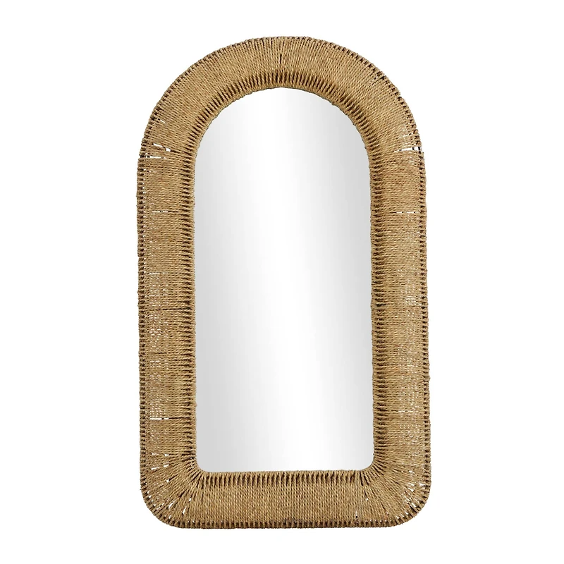 Brown Iron Bohemian Wall Mirror, 48" x 27" x 3"