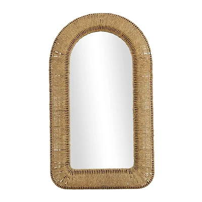 Brown Iron Bohemian Wall Mirror, 48" x 27" x 3"