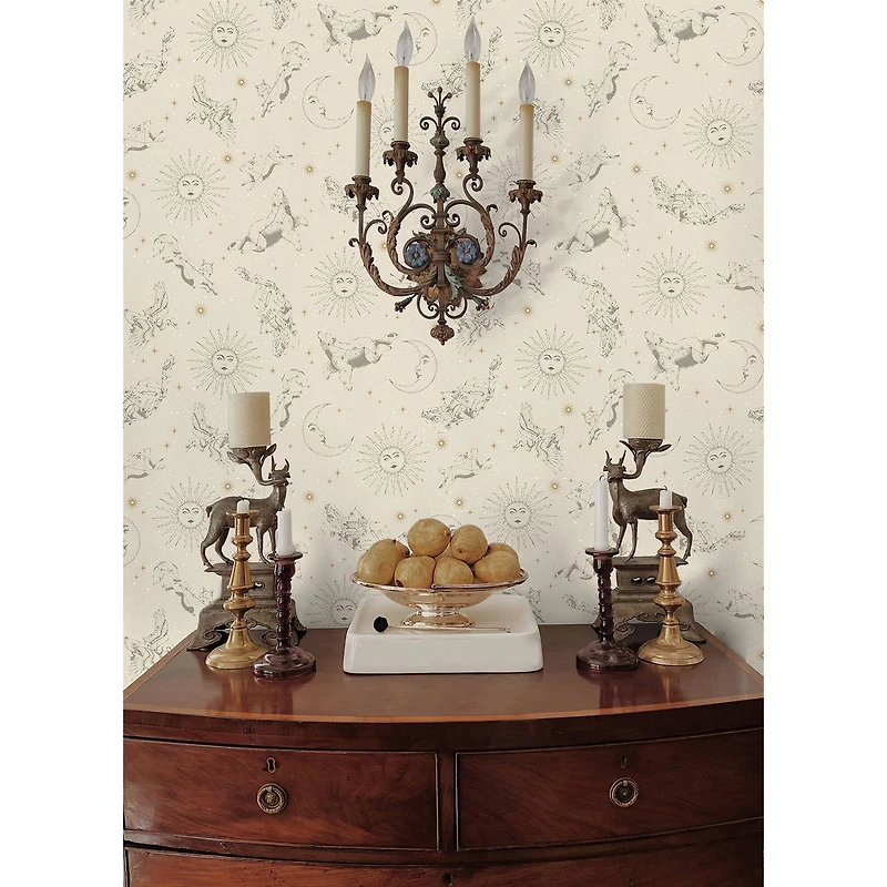 RoomMates Zodiac Dreams Linen Peel & Stick Wallpaper
