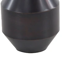 Dark Brown Metal Rustic Vase, 12" x 8" x 8"
