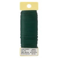 40 Pack: Gauge Green Floral Paddle Wire by Ashland