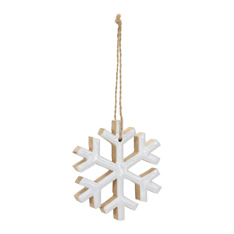 12ct. 4" White Snowflake Ornament