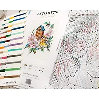 LetiStitch Feathery Wonder Counted Cross Stitch Kit
