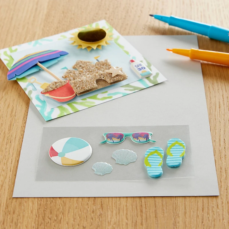 Sandcastle Puffy 3D Stickers by Recollections™
